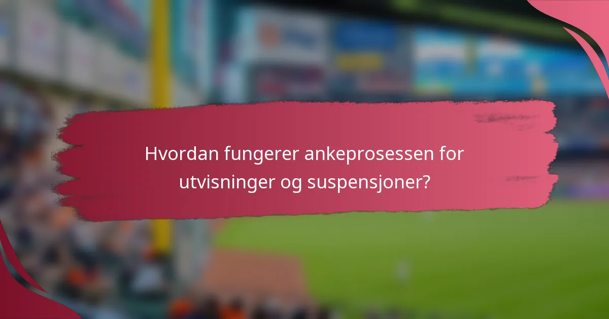 Hvordan fungerer ankeprosessen for utvisninger og suspensjoner?